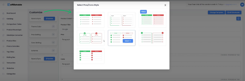 affiliatable pros and cons box