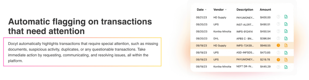 Docyt Review: Best Accounting Powerhouse in 2025? 7 docyt Automatic flagging on transactions