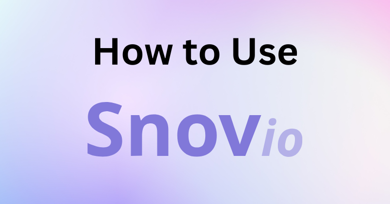 how to use snov io