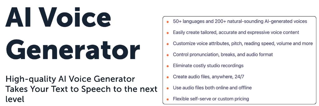 Readspeaker AI voice generator