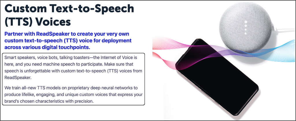 Readspeaker Custom Text-to-Speech Voices