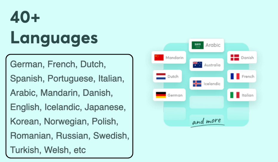Revoicer 40+ languages