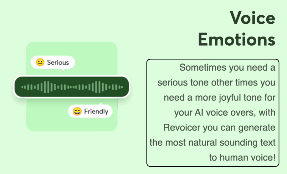 Revoicer voice emotions