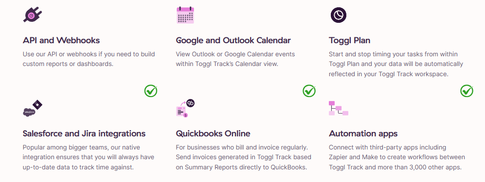Toggl Top benefits