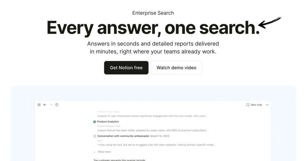 Notion AI Enterprise Search Image