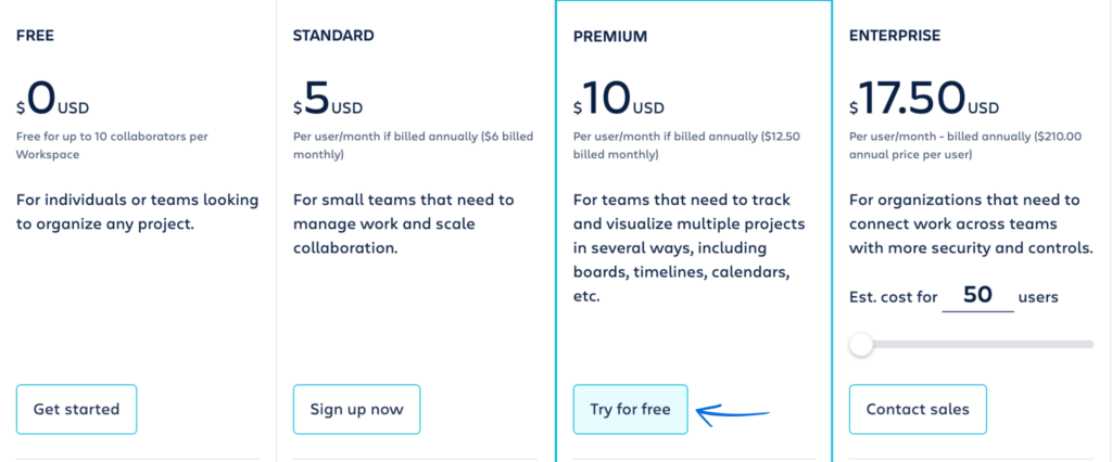 Trello Pricing