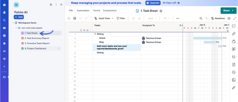 Smartsheet Personal Experience Image