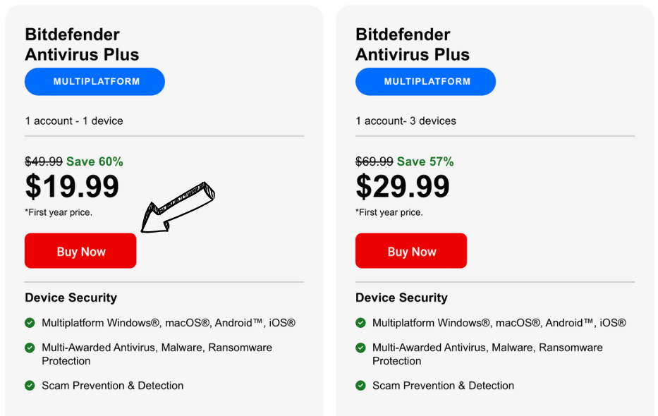 bitdefender pricing