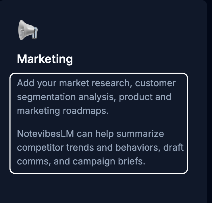 Marketing in Notevibes