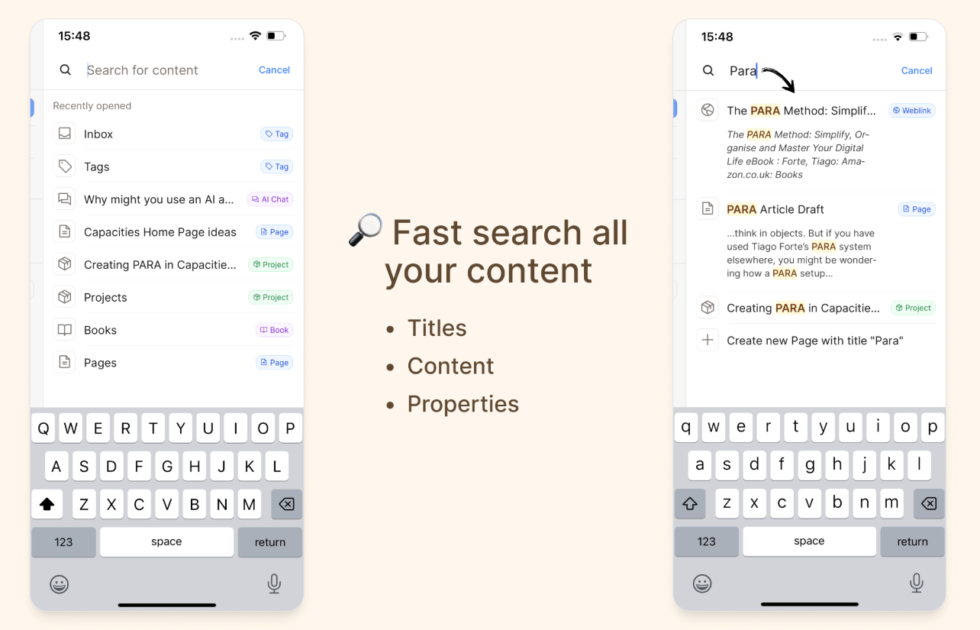 Capacities Powerful Search Tool Image