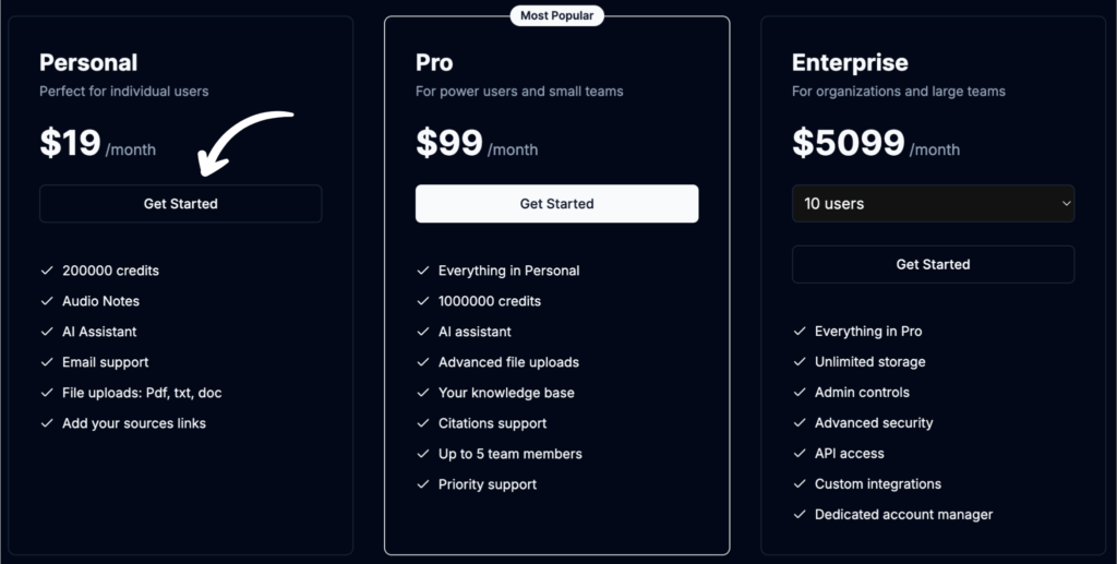 Notevibes Pricing