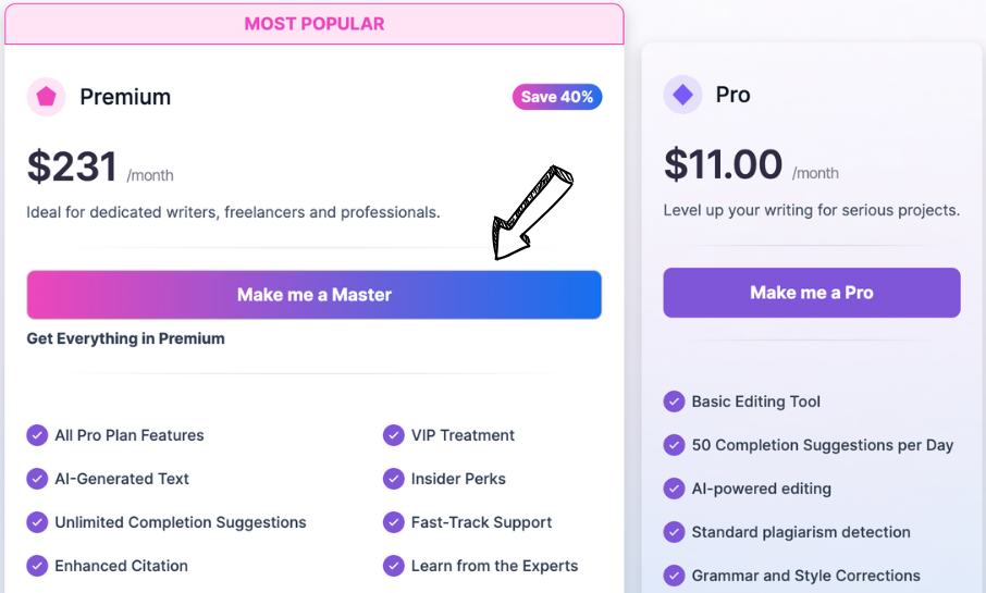 Cowriter pricing