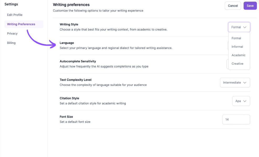 cowriter custom writing styles & tones