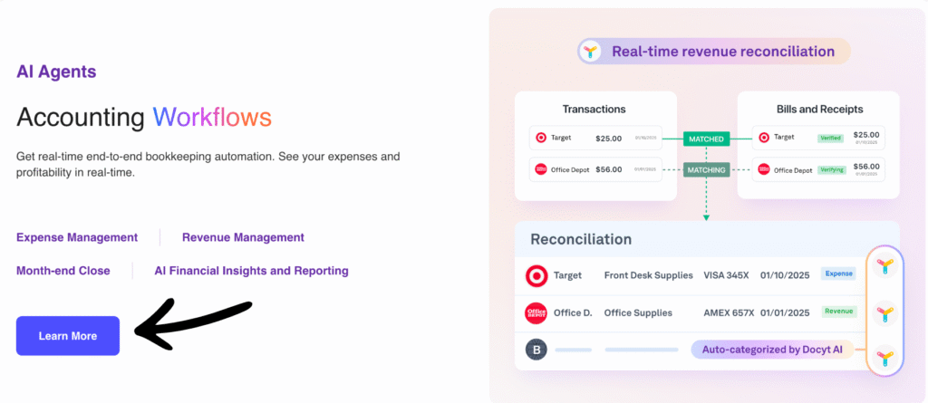 docyt real time revenue reconciliation