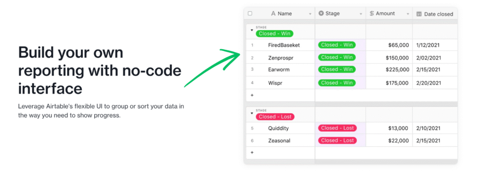 Airtable Reporting With No-Code Interface