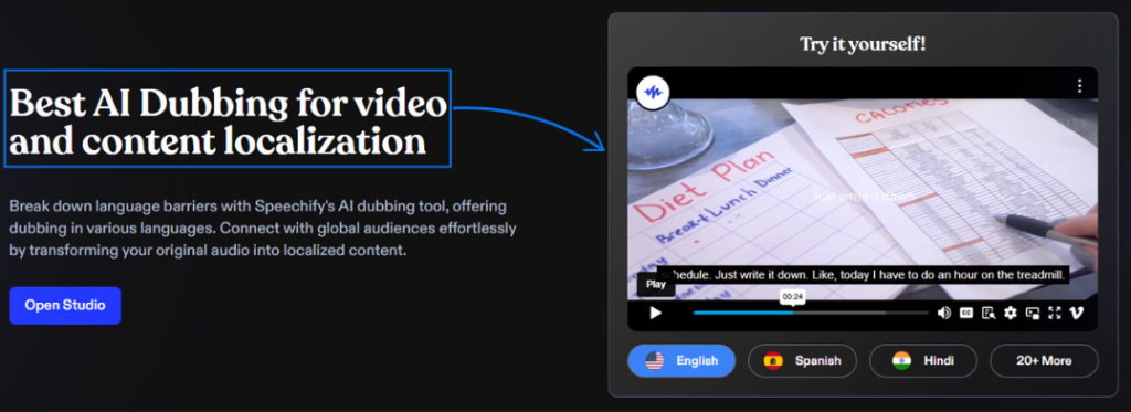 speechify ai dubbing