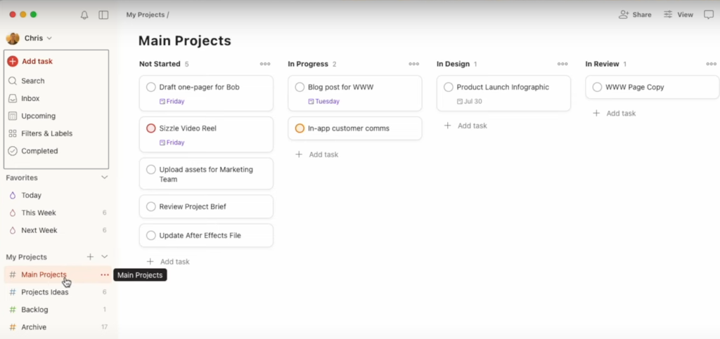 todoist project management