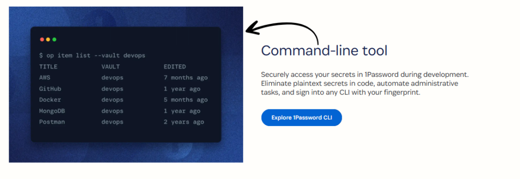 1Password command line tool