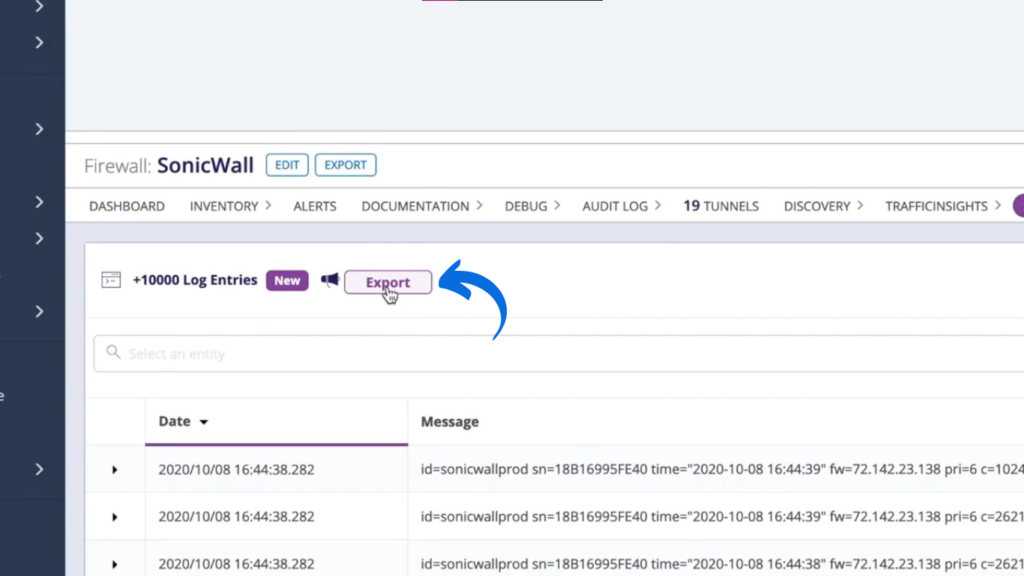 Auvik Centralising Syslog Data