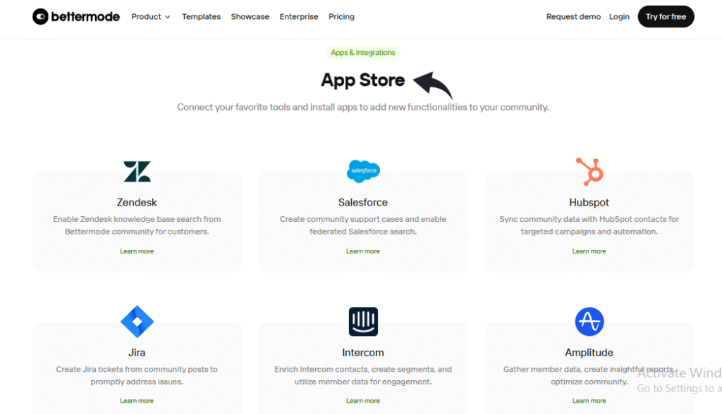 Bettermode Integrations and App Store