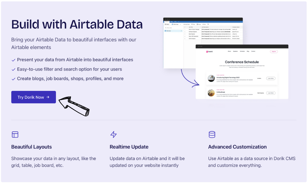 Dorik airtabler data builder