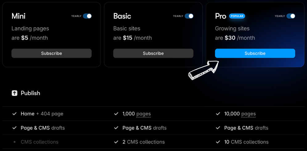 Framer pricing