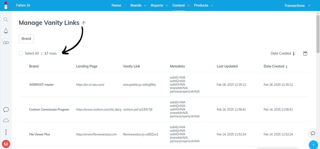 Impact Efficiently Creates & Handles Vanity Links