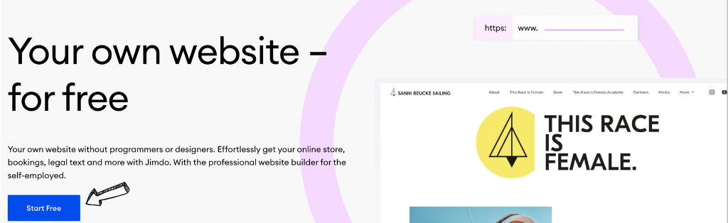 Jimdo website builder