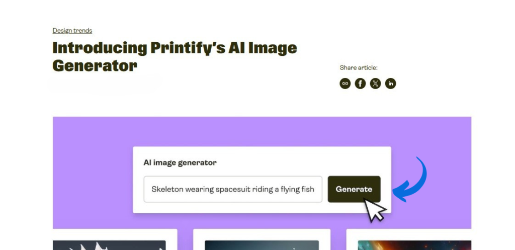 Printify AI Image Generator