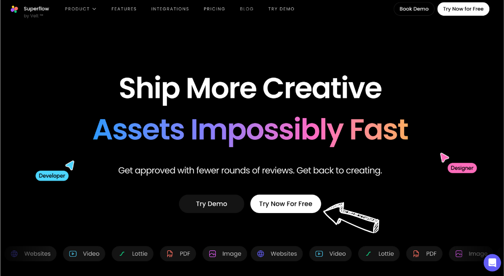 Superflow homepage