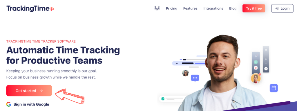 Tracking Time homepage