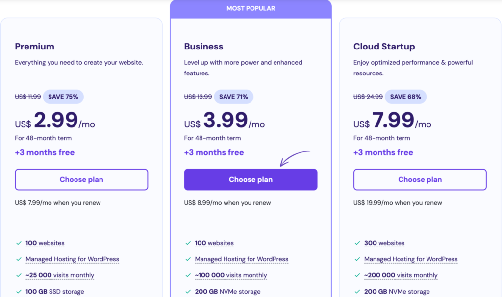 Hostinger Pricing