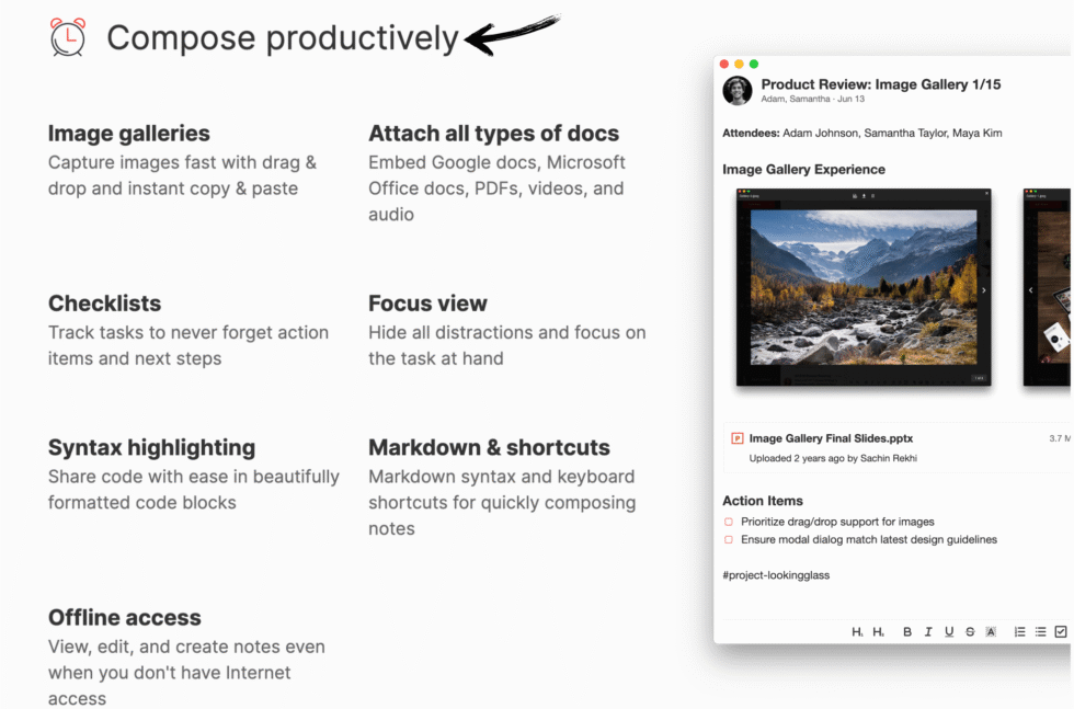 Notejoy Compose Productively Image
