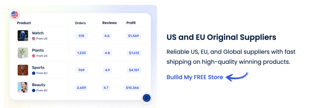 Free Store Builder of DropGenius