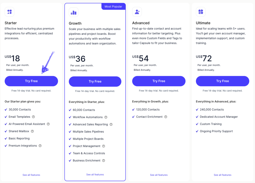 Capsule Pricing