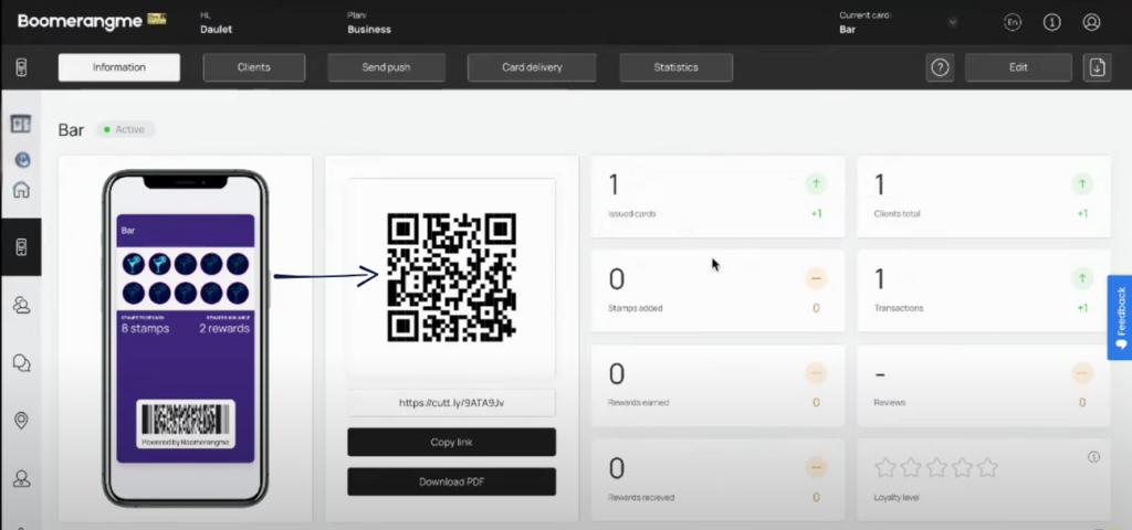 boomerang digital card issuance