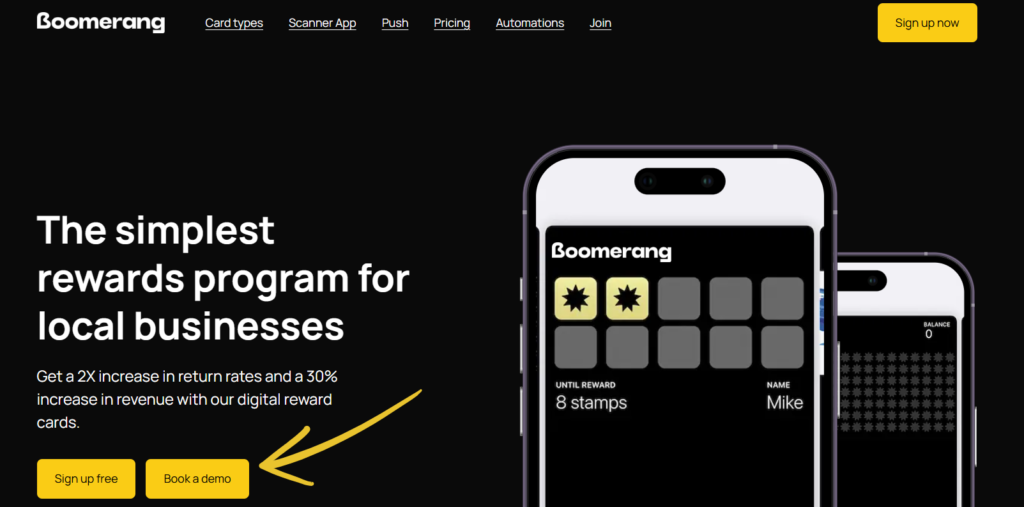 boomerang homepage