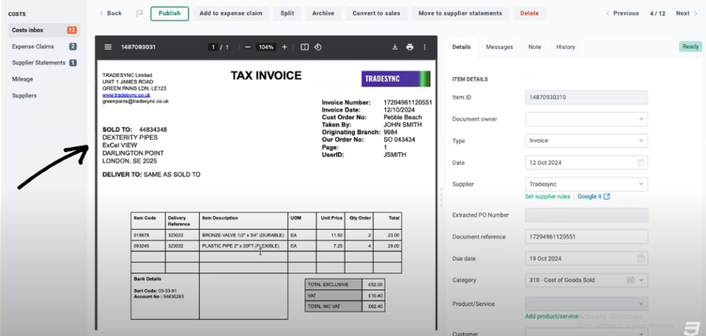 dext capture receipts & invoices