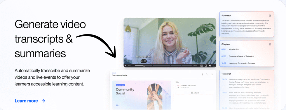 Disco Generate Video Transcripts & Summaries