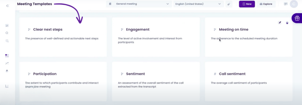 meetgeek meeting templates