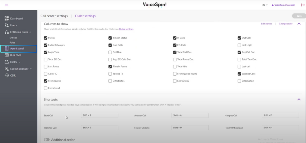 voicespin agent panel