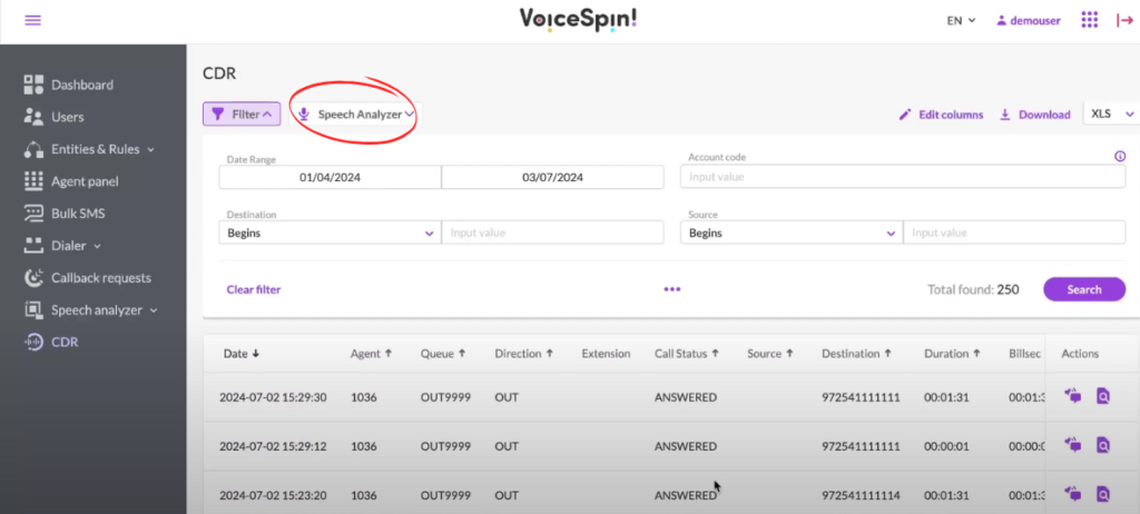 voicespin speech analyzer