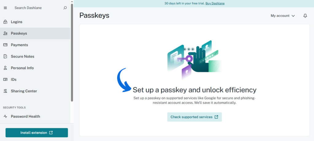 Dashlane Passkey Management