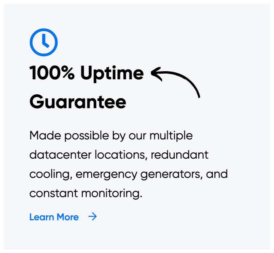 DreamHost Strong Uptime Guarantee