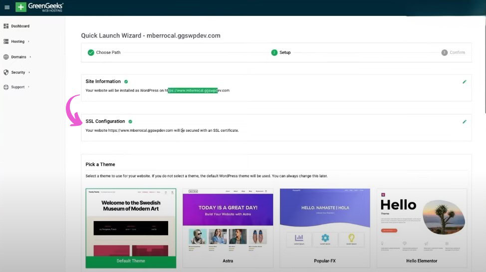 GreenGeeks SSL configuration