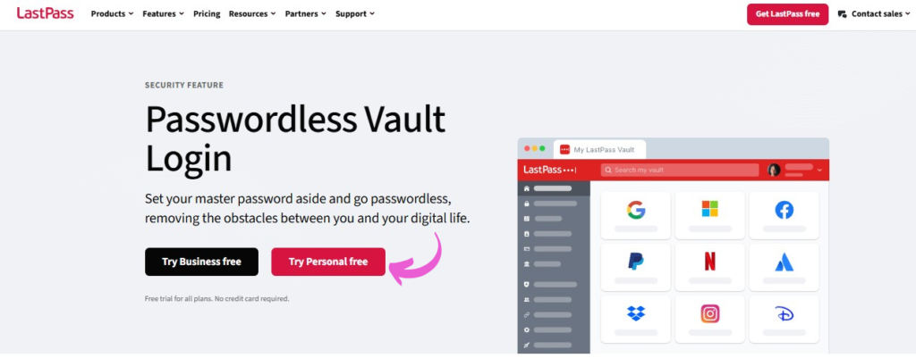 LastPass Passwordless Vault Login