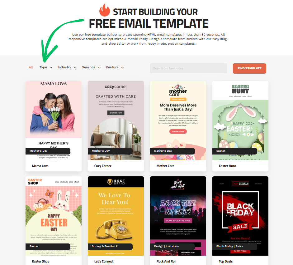 MAILBLAZE free email templates