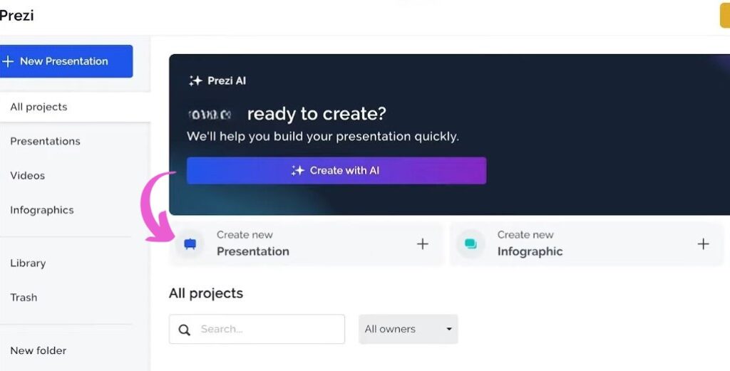 Prezi AI generated presentations