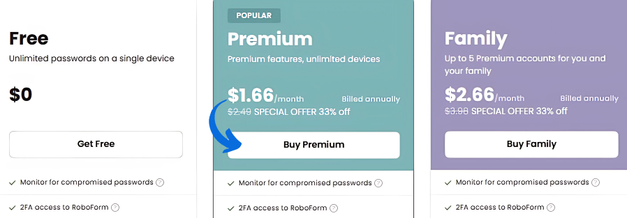 RoboForm Pricing