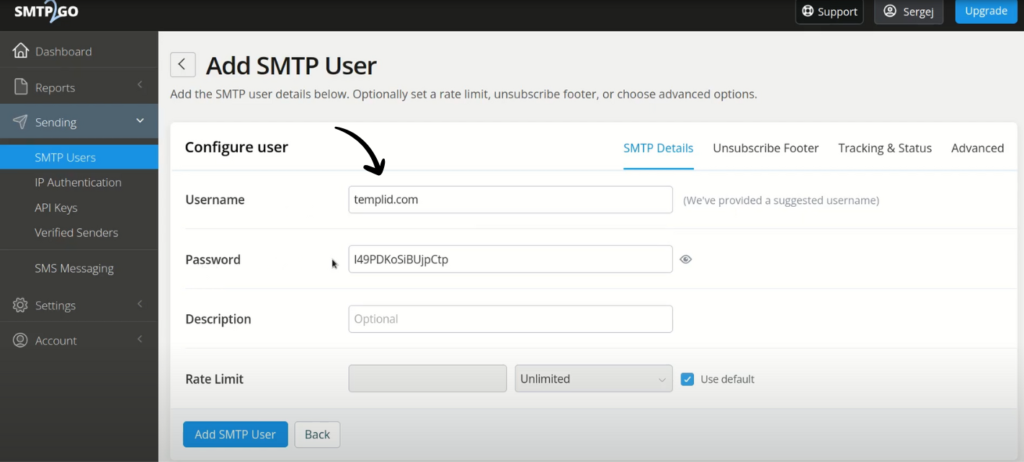 SMTP2GO SMPT users